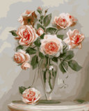 新款数字油画包邮欧式花卉玫瑰diy油画手绘风景数码油画卧室客厅