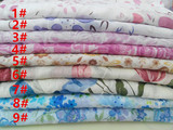 外贸纯棉花朵印花单层纱布料 手工服装面料 九款 2.2-2.6元/米