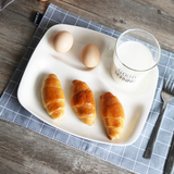 日式陶瓷早餐分格盘 创意西餐牛排盘高档蛋糕甜品水果盘儿童餐盘