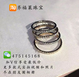 18K玫瑰金白金黄金钻石戒指环 钻戒婚戒指排钻女戒ZJ-36