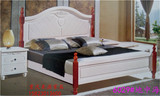 重庆地中海纯全实木婚床1.8 橡木双人床床1.5大床 欧美式简约床
