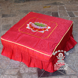 方形拜垫套红60cm 坐垫套 跪垫套莲花凳套佛教用品 批发可定做