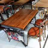 铁艺铁椅子靠背餐厅快餐店咖啡厅酒吧复古美式做旧工业风餐桌套件