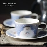 蓝莲花家居 日本进口 雪人咖啡杯碟英式红茶杯创意可爱80后的回忆
