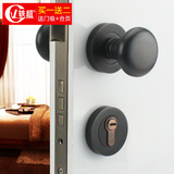 分体门锁三件套卧室 美式田园门锁家用室内实木现代静音套装门锁