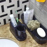 韩国风卫浴刷牙漱口杯情侣创意牙刷架牙杯架三口之家洗漱收纳套装