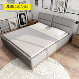 北欧宜家1.8米布艺可拆洗双人床现代简约小户型1.5M实木软包布床