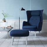 北欧扶手躺椅创意设计师布艺异形休闲椅 酒店会所接待会客沙发椅