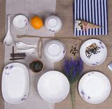 特价碗碟套装 高档陶瓷碗盘蝶一套12头骨瓷餐具家用微波炉洗碗机