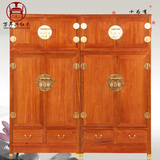 红木家具非洲刺猬紫檀中式卧室实木四门大衣柜缅甸花梨木顶箱柜