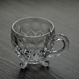 创意欧式水晶玻璃杯可爱透明带把咖啡杯带勺家用加厚花茶杯