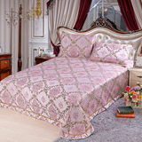 出口韩国外贸床罩欧式水洗绗缝被床上用品提花宫廷韩式床盖三件套
