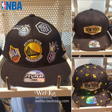 韩国NBA专柜代购 直邮 16夏新款男女平沿帽 国王勇士金属标嘻哈帽
