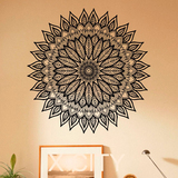 印度瑜伽静心禅修图案曼茶罗莲花造型树叶装饰画家居墙贴画贴纸
