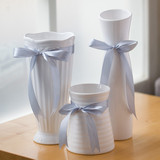 家居装饰品工艺品 陶瓷花瓶摆件现代简约风格宜家纯白花器花插