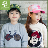 代购韩国纯棉迷彩儿童帽子 春夏男女童小学生鸭舌帽棒球帽3-10岁