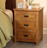 特价美式乡村全实木床头柜 简约现代卧室组装整装实木家具可定制