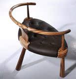 全手工高档制作虎斑木乌金木会议酒店高级会所设计师大师创意椅子