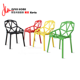 特价凯文现代简约休闲餐桌椅组合 户外塑料时尚餐椅创意洽谈椅子