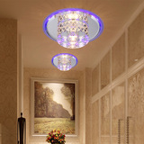 时尚简约圆筒优质K9水晶灯罩创意LED吸顶灯3-5瓦客厅走廊过道吊灯