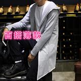 青少年冬季新款男士外套中长款风衣加绒加厚修身型韩版男装大码潮