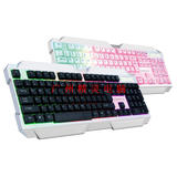 凯迪威9002 炫光键盘 USB专业游戏发光键盘 防水有线七彩背光键盘