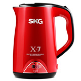正品  SKG 8041电热水壶双层保温 全304不锈钢电开水壶家用1.7L