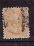 日本信销普票1879年旧小判邮票3钱