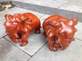 越南红木雕刻工艺品 实木象摆件大象摆件 配对雅轩斋家居风水摆件
