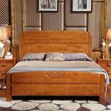 简约现代中式全实木床1.8米双人床储物高箱床橡木床1.5m成人婚床