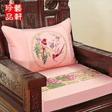 花鸟新款中式红木沙发坐垫椅垫复古典罗汉床坐垫套实木圈椅垫定制