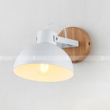 北欧简约创意实木摇臂可调节床头灯个性书房咖啡厅墙壁壁灯bd11