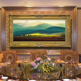 欧式风景巨人山手绘油画  客厅沙发墙有框装饰油画书房餐厅壁挂画