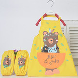 儿童护衣防水无袖画画衣大韩版绘画宝宝吃饭衣反穿衣小孩围裙罩衣