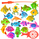 儿童钓鱼玩具戏水磁性益智钓鱼池套装小猫钓鱼竿宝宝智力1-2-3岁