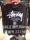 【INXX】Stussy 高街潮牌黑色长袖卫衣冬季ST43104089正品代购