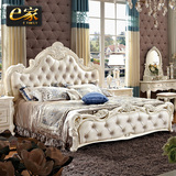 欧式双人床法式公主皮床实木床高箱婚床1.8米储物床卧室成套家具