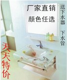卫生间洗手盆洗脸盆钢化玻璃盆挂墙式陶瓷盆立柱台盆浴室柜组合