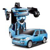 变形金刚遥控车一键变形汽车机器人迷你路虎充电动儿童玩具