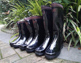 上海橡胶雨鞋男女款中筒高筒水鞋工作鞋35码-44码黑色防滑耐磨底