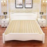 包邮实木床松木1.5米双人床单人儿童床1.2米欧式床成人白色公主床