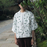 水树沙纪 夏季精工棉麻改良和服开衫男女款日式外套防晒清新文艺