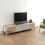 日式纯实木电视柜小户型白橡木简约现代客厅地柜边柜家具组合特价