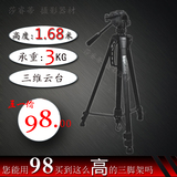 伟峰WF-3560 单反微单数码卡片相机三脚架 摄影拍摄手机自拍1.7米