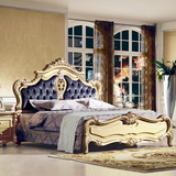 欧式香槟床 实木1.8双人床 法式新古典床 高档公主床婚床 韩式床