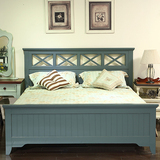 美式床实木床1.8米双人床1.5乡村欧式婚床韩式田园地中海卧室家具