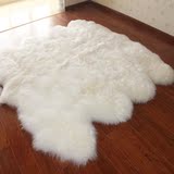 高档纯羊毛褥子澳洲羊皮床毯卧室满铺地毯时尚地毯欧式床毯茶几垫