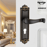 门锁室内 欧式简约卧室房门锁家用 静音实木三件套装门锁 通用型
