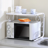 厨房多功能可伸缩置物架微波炉架烤箱架隔板收纳架 包邮