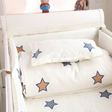 新生儿婴儿床上用品套件全棉 婴儿床围夏季透气防撞纯棉可拆洗